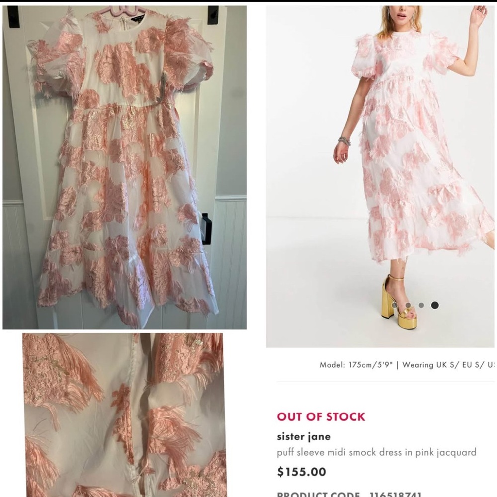 Sister Jane Pink Floral Smock Dress
